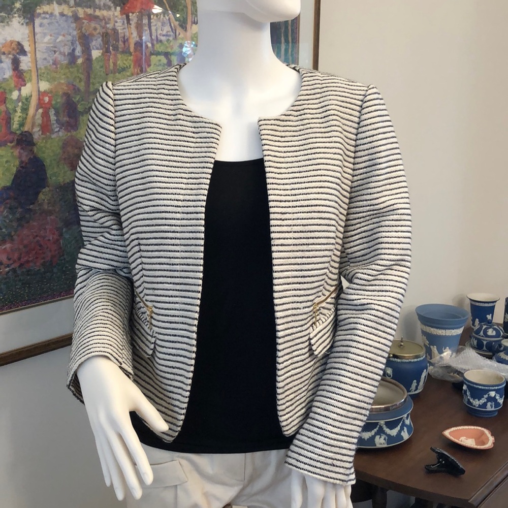 Ann Taylor Loft Striped Jacket